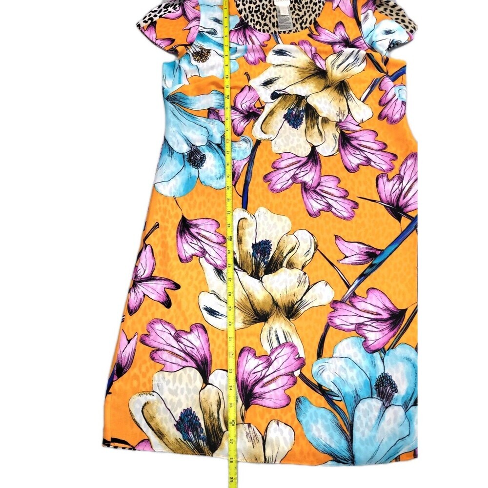 Chico's Dress Women's Tropical Floral Reversible Animal Size M - Picture 6 of 6